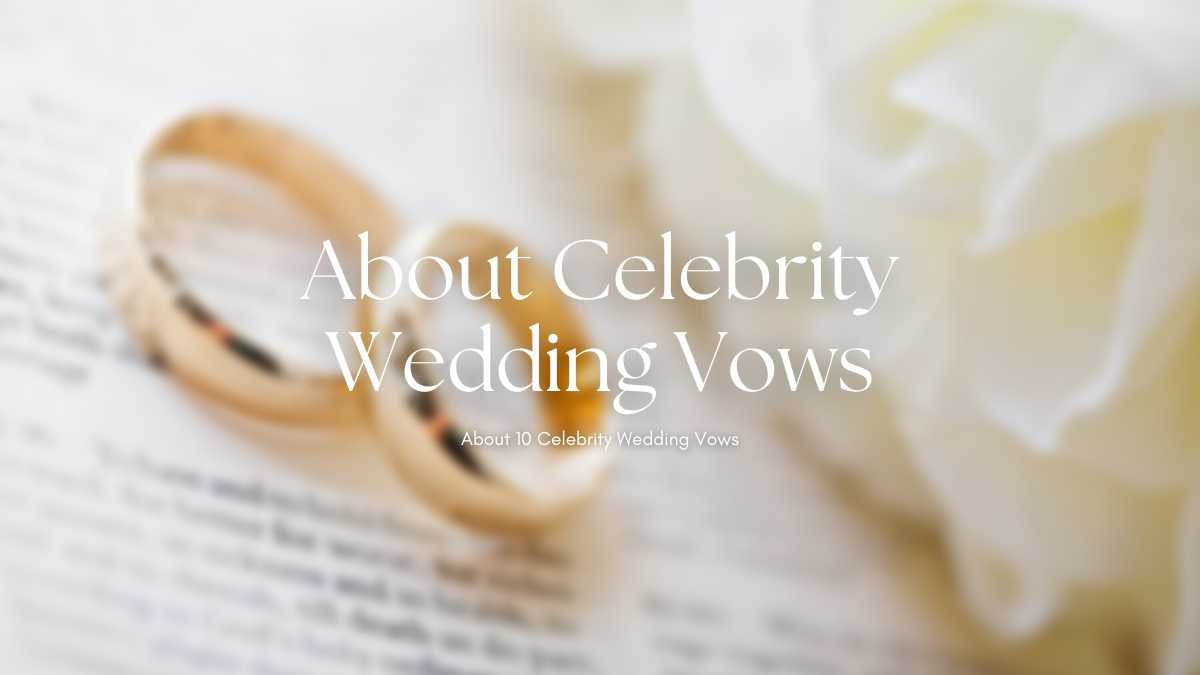 關於10組明星的結婚誓言